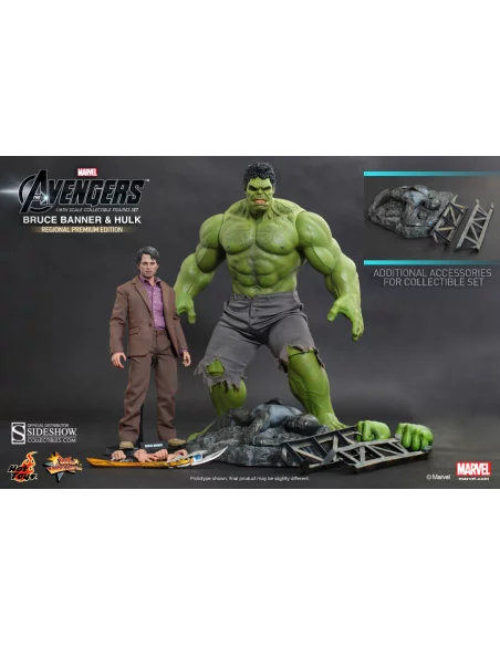 Pack de Figuras Bruce Banner y Hulk The Avengers-10