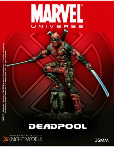 Deadpool 35 mm - Figura de metal para pintar Kni-10