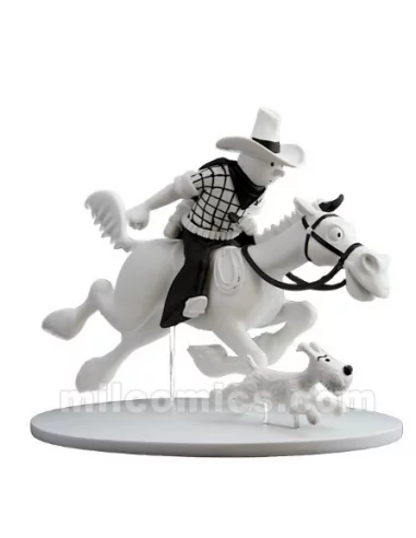 Figurita Tintín B/N 02: Tintin Cow-boy et Milou en-10