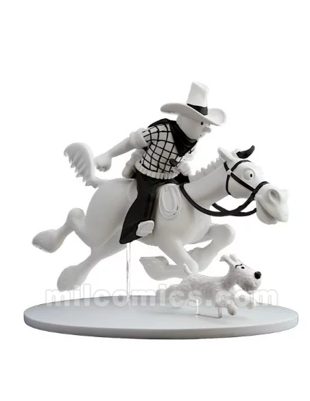 Figurita Tintín B/N 02: Tintin Cow-boy et Milou en-10