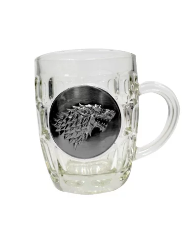 Juego de Tronos: Jarra de cristal escudo metálico -10