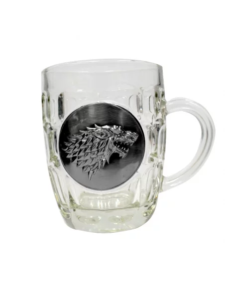 Juego de Tronos: Jarra de cristal escudo metálico -10