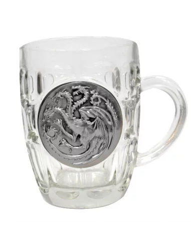 Juego de Tronos: Jarra de cristal escudo metálico -10