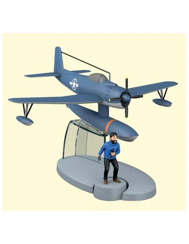 Avión Tintin: Hidroavión Azul y Haddock - Stock de-10