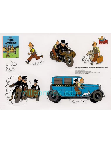 Set De Pegatinas Coches Tintín: América-10