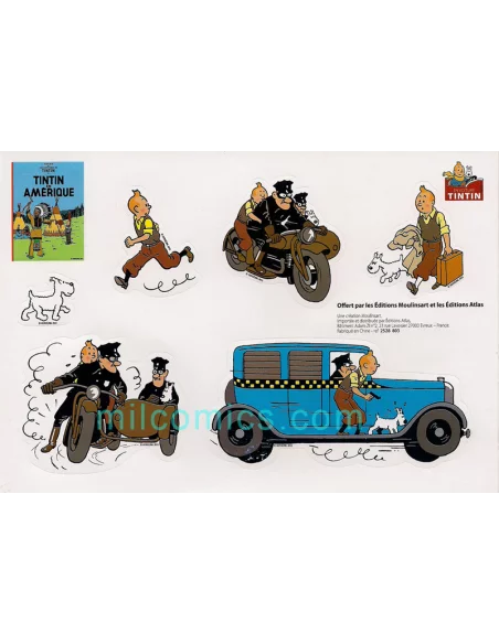 Set De Pegatinas Coches Tintín: América-10