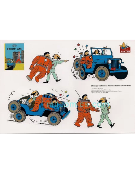 Set De Pegatinas Coches Tintín: Luna-10