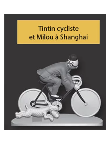 Figurita Tintín B/N 03: Tintin Cycliste Et Milou À-10