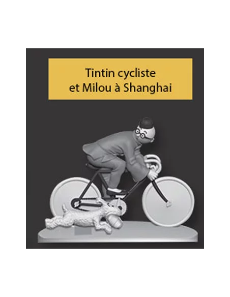 Figurita Tintín B/N 03: Tintin Cycliste Et Milou À-10