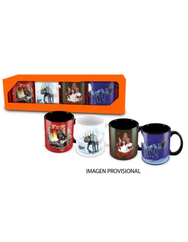 Set 4 mini tazas café Navidad cerámica Star Wars-10