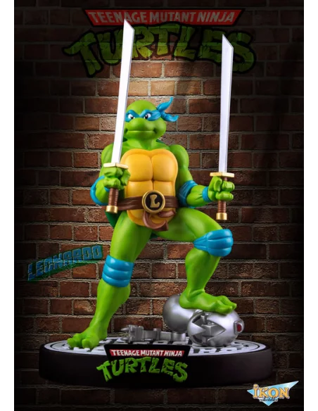 Leonardo on defeated Mouser Estatua 30 cm Teenage -10