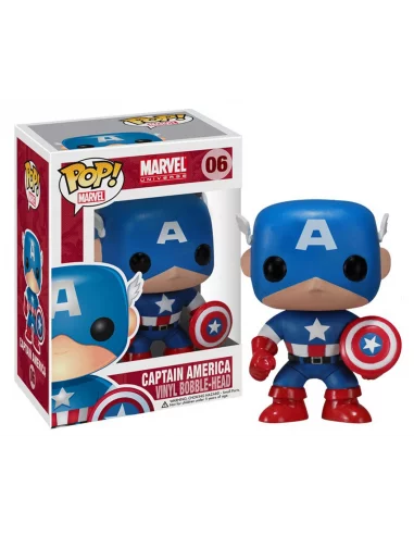 Marvel Comics POP! Vinyl Cabezón Captain America 1-10