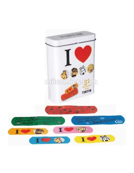 es::Caja De Tiritas Tintín Blanca