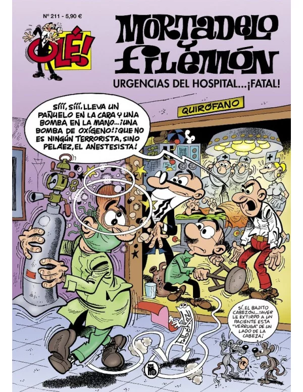 Comprar comic Bruguera Olé Mortadelo 211: Urgencias del hospital... ¡Fatal! - Mil Comics: Tienda de cómics y figuras Marvel, DC Comics, Star Wars, Tintín Comprar comic Bruguera Olé Mortadelo 211: Urgencias del hospital... ¡Fatal! - Mil Comics: Tienda de cómics y figuras Marvel, DC Comics, Star Wars, Tintín