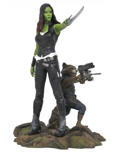 es::Guardianes de la Galaxia Vol. 2 Marvel Gallery Estatua Gamora & Rocket Raccoon 25 cm