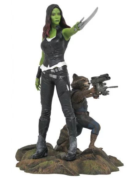 es::Guardianes de la Galaxia Vol. 2 Marvel Gallery Estatua Gamora & Rocket Raccoon 25 cm