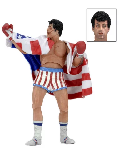 es::Rocky 40 aniversario Serie 2 Figura Rocky with flag 18 cm