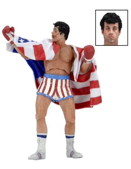es::Rocky 40 aniversario Serie 2 Figura Rocky with flag 18 cm
