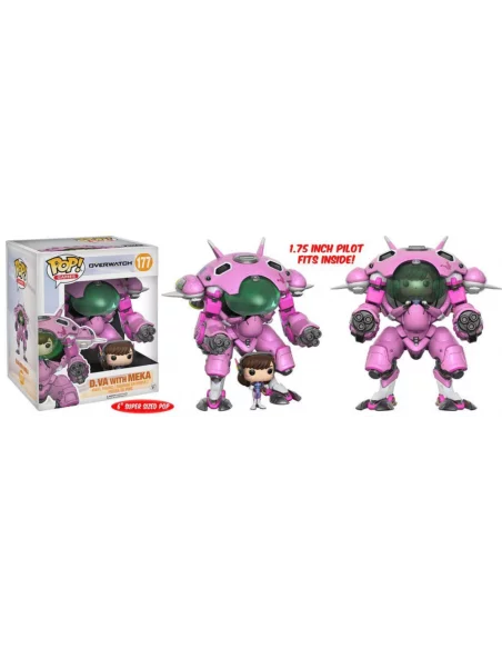 es::Overwatch Super Sized POP! Games Vinyl Figura D.VA & Meka 15 cm