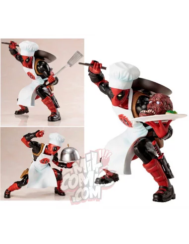 es::Marvel Comics Estatua PVC ARTFX+ 1/10 Cooking Deadpool 14 cm