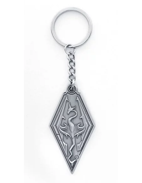 es::The Elder Scrolls Skyrim Llavero metálico Símbolo Dragón