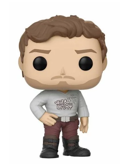 es::Guardianes de la Galaxia 2 POP! Vinyl Cabezón Star-Lord Camiseta 9 cm