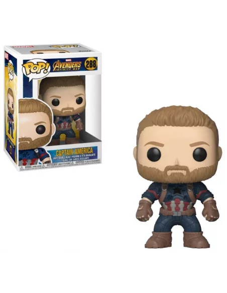 es::Vengadores Infinity War Figura POP! Movies Vinyl Captain America 9 cm