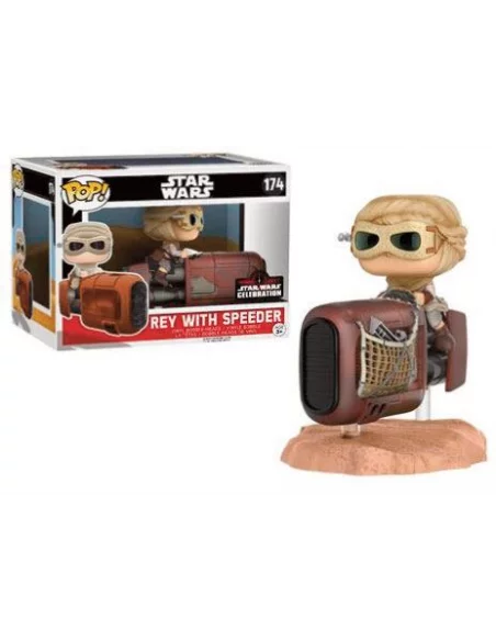 es::Star Wars Episode VII POP! Vinyl Cabezón Rey with Speeder 15 cm