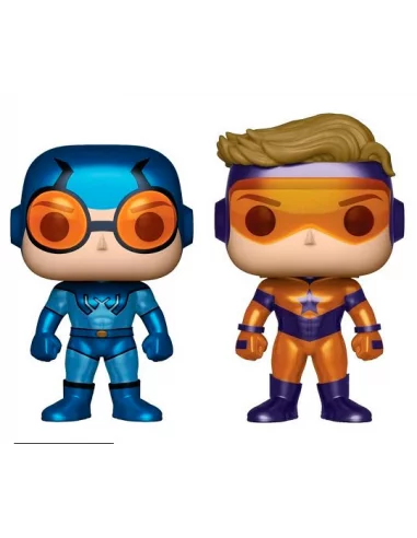 es::DC Comics POP!Vinyl 2-Pack Blue Beetle & Booster Gold Metallic Exclusive 9 cm