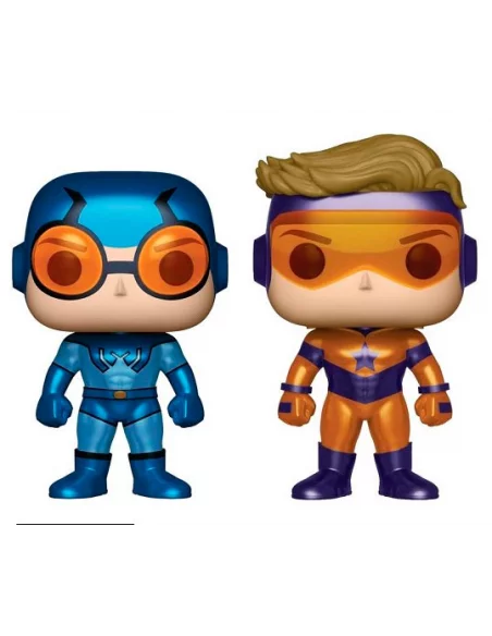 es::DC Comics POP!Vinyl 2-Pack Blue Beetle & Booster Gold Metallic Exclusive 9 cm