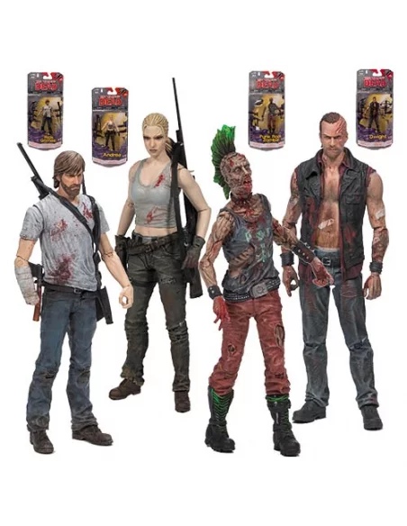 Walking Dead Cómic Serie 3: Pack 4 figuras
