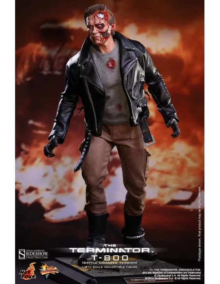 es::T-800 battle damaged - Figura 1/6 Hot Toys Terminator
