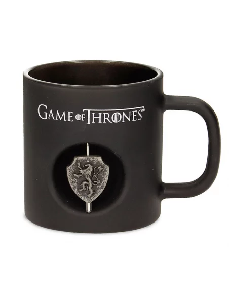 es::Juego de Tronos: Taza Lannister negra emblema giratorio