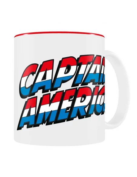es::Marvel Comics Taza Logo Captain America Blanca y roja