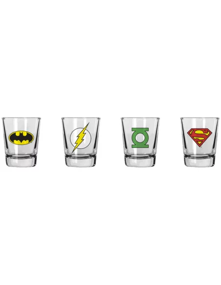 es::DC Comics: Set 4 vasos de chupito logos