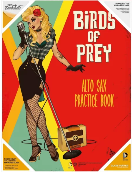 es::DC Comics Bombshells: Black Canary Póster de vidrio 40 x 30 cm.