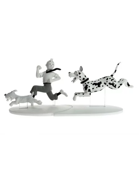 Figurita Tintín B/N 07: Tintin, Milou et le danois