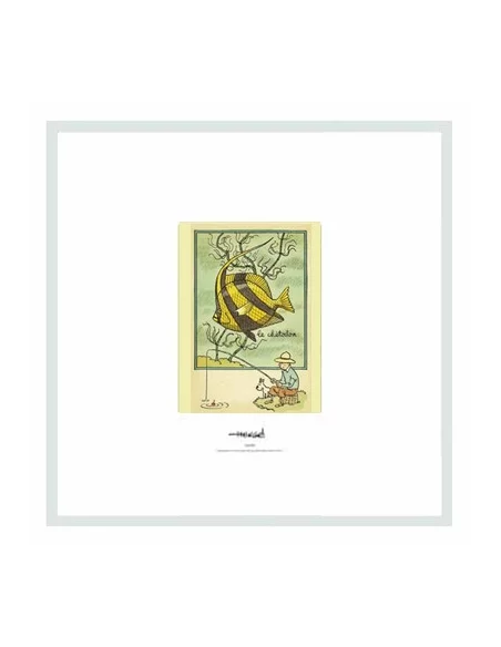 es::Litografía Tintín: El Chétodon Postales Didácticas 1943