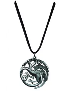 es::Juego de tronos: Colgante Targaryen con cordón de cuero Noble Collection