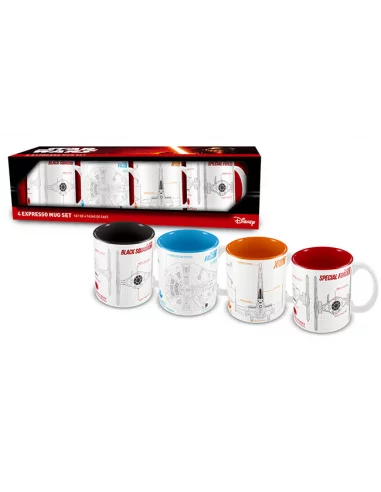 es::Star Wars Episodio VII Blueprints Set de 4 tazas de café