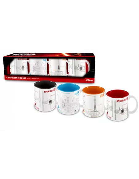 es::Star Wars Episodio VII Blueprints Set de 4 tazas de café