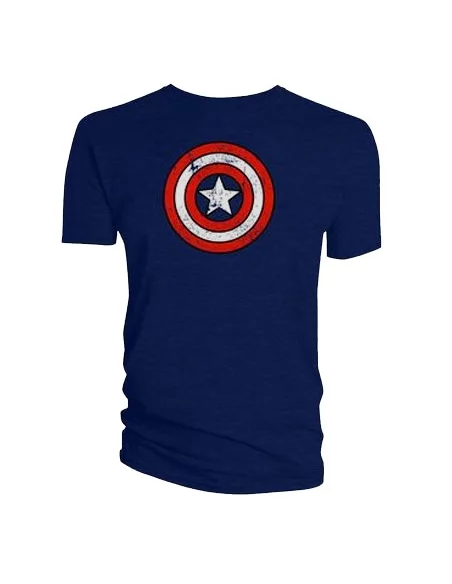 es::Camiseta Marvel: Capitán América Escudo Desgastado