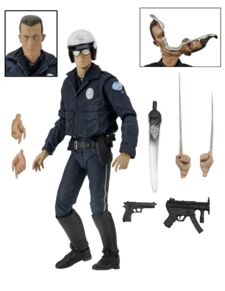 es::Terminator 2 Figura Ultimate T-1000 Motorcycle Cop 18 cm