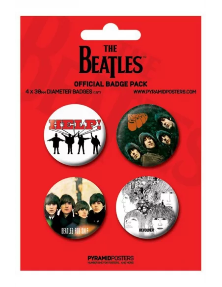 es::PACK 4 CHAPAS THE BEATLES - RED