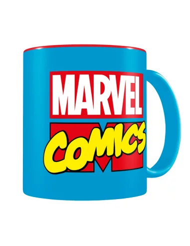 es::Marvel Comics Taza Logo Marvel Azul y roja