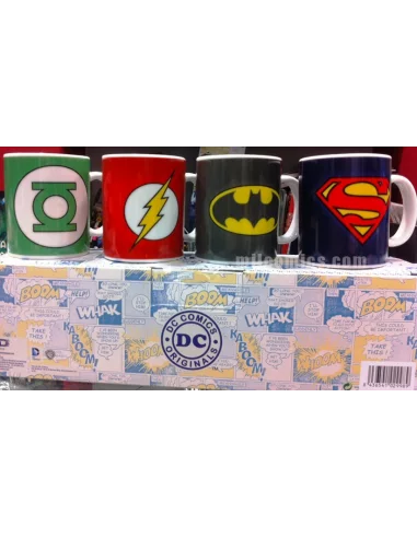 es::DC Comics Set 4 Mini Tazas Café Cerámica Logos