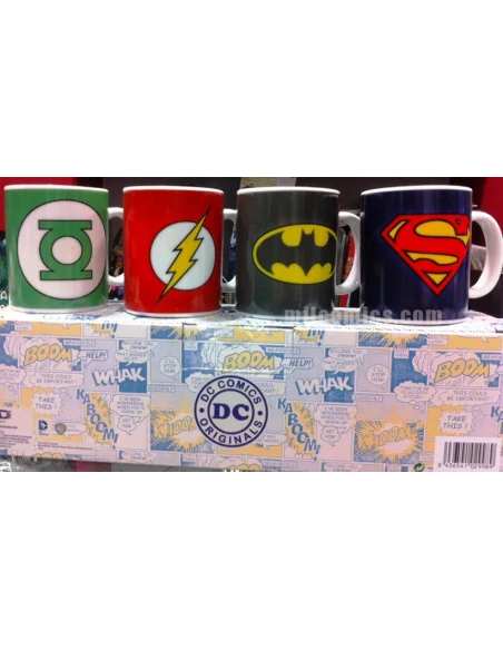 es::DC Comics Set 4 Mini Tazas Café Cerámica Logos