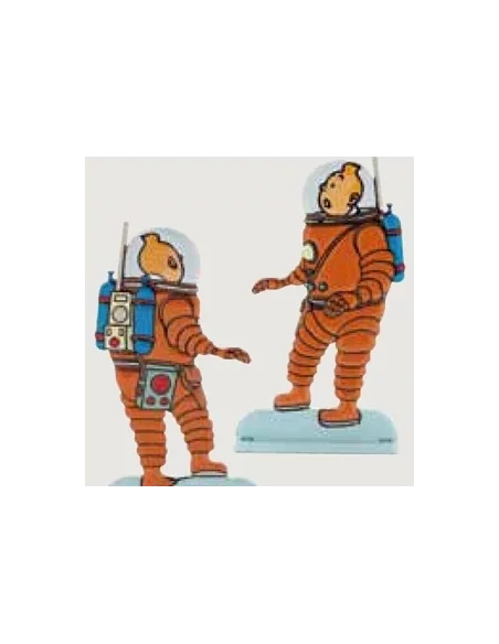 es::17 ATERRIZAJE EN LA LUNA - Silueta metálica Tintín