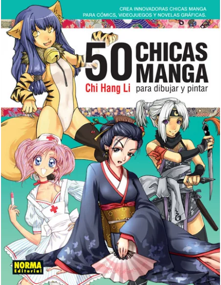 es::50 chicas manga para dibujar y pintar