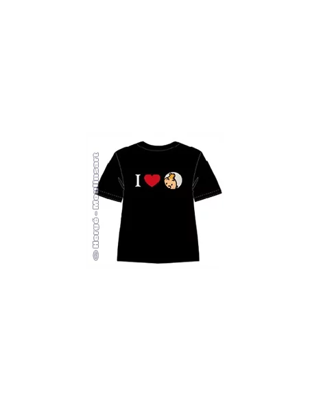 es::CAMISETA I LOVE TINTIN NEGRA - ADULTOS